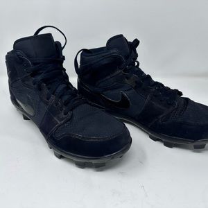 Triple black Air Jordan 1 MCS Cleats 12